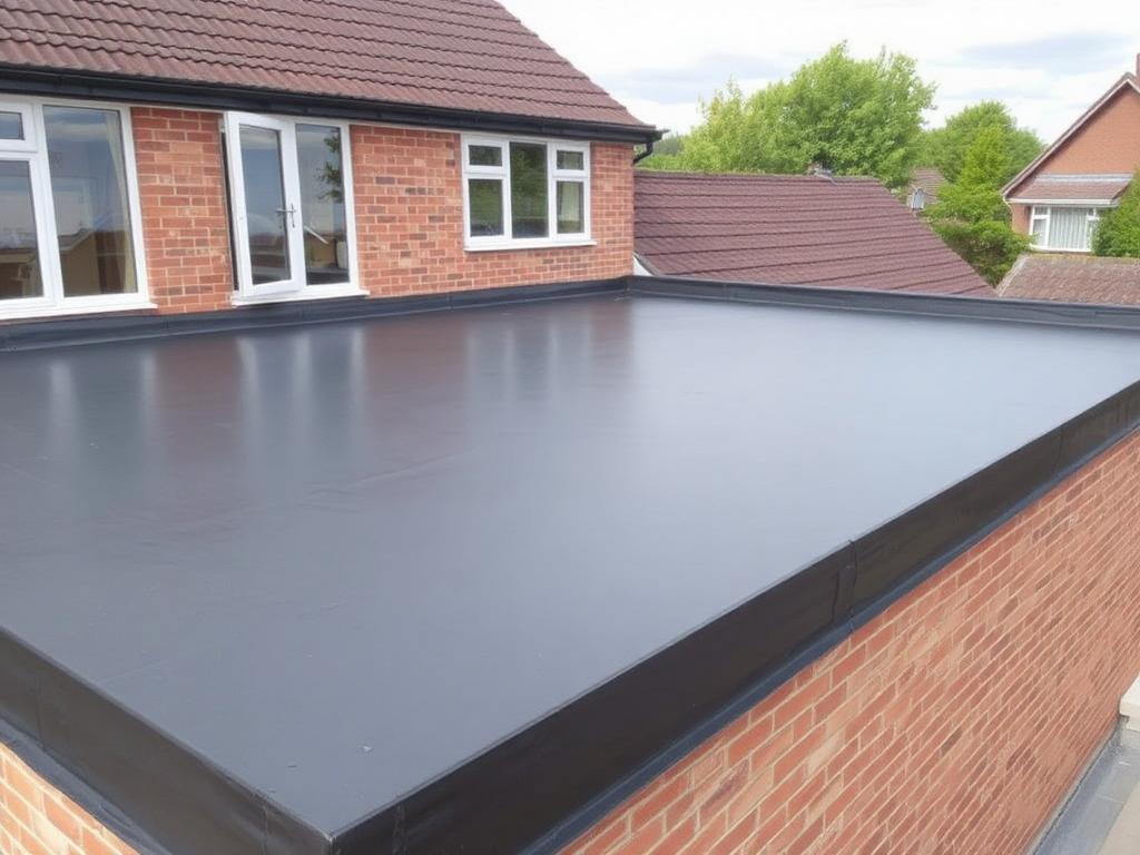 New flat roof membrane fitted to a house extension in Cavan